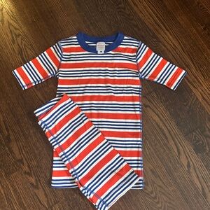 Hanna Andersson Kids Pajama Set - Red, Blue, White Stripes